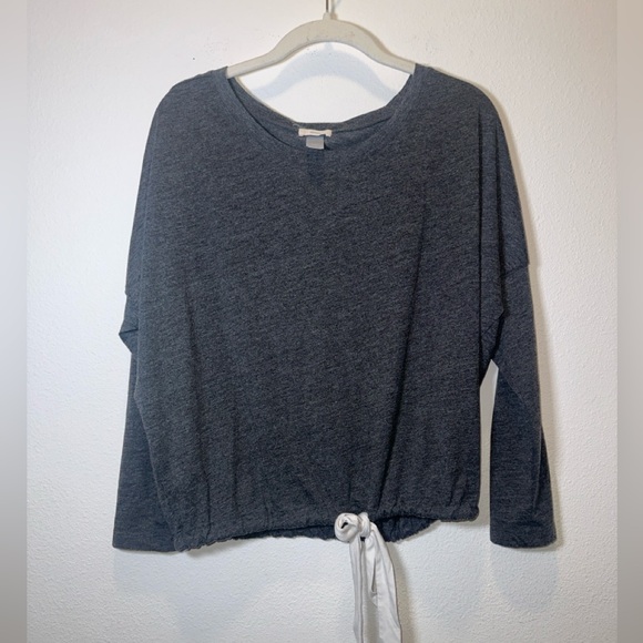 Eberjey Dark Grey Long Sleeve Slouchy Top Size Small - Picture 5 of 7